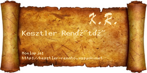 Kesztler Renátó névjegykártya
