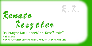 renato kesztler business card